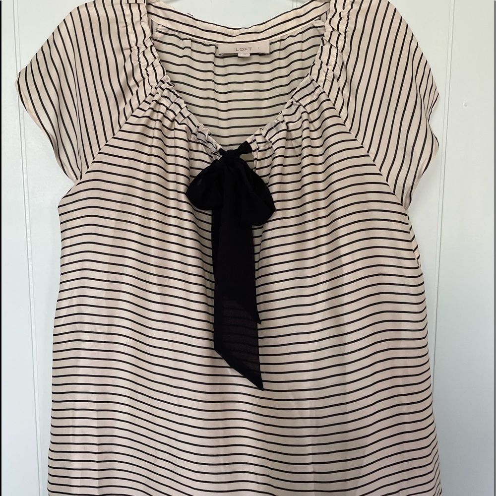 Ann Taylor Loft Blouse Ivory Size L